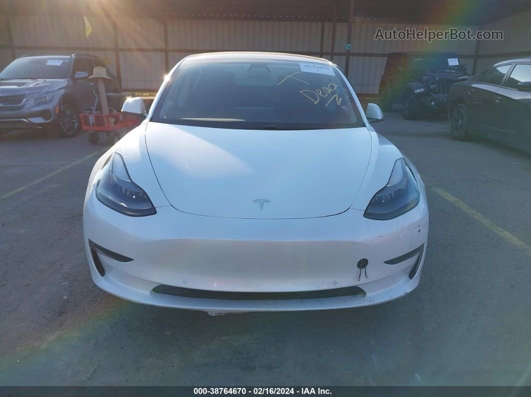 2021 Tesla Model 3 Standard Range Plus Rear-wheel Drive White vin: 5YJ3E1EA0MF907912