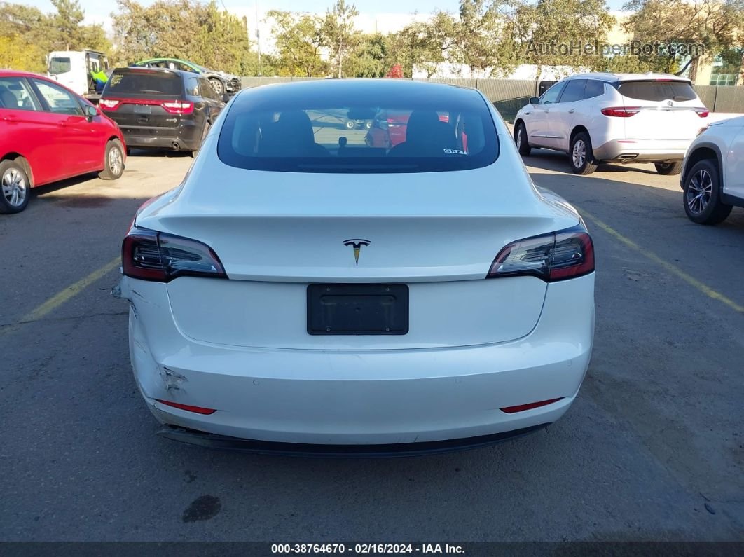 2021 Tesla Model 3 Standard Range Plus Rear-wheel Drive White vin: 5YJ3E1EA0MF907912