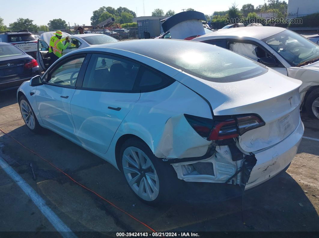 2021 Tesla Model 3 Standard Range Plus Rear-wheel Drive White vin: 5YJ3E1EA0MF918652