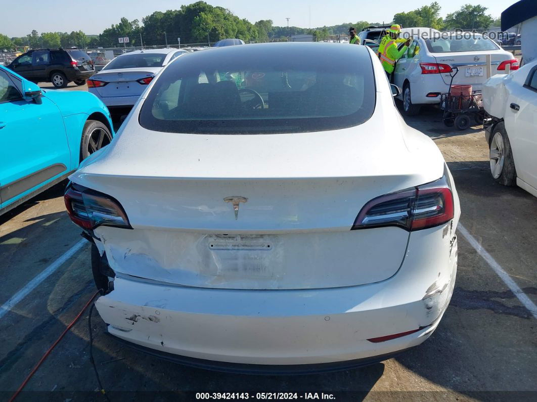 2021 Tesla Model 3 Standard Range Plus Rear-wheel Drive White vin: 5YJ3E1EA0MF918652