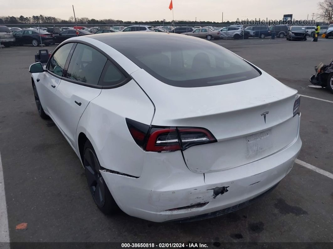 2021 Tesla Model 3 Standard Range Plus Rear-wheel Drive Белый vin: 5YJ3E1EA0MF922801