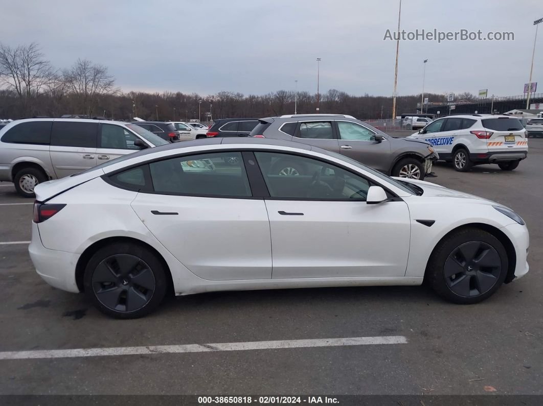 2021 Tesla Model 3 Standard Range Plus Rear-wheel Drive Белый vin: 5YJ3E1EA0MF922801