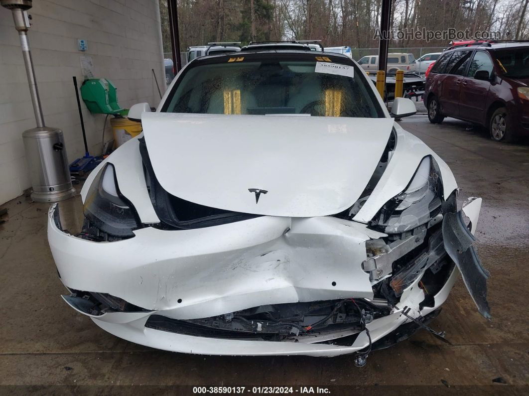 2021 Tesla Model 3 Standard Range Plus Rear-wheel Drive White vin: 5YJ3E1EA0MF928906