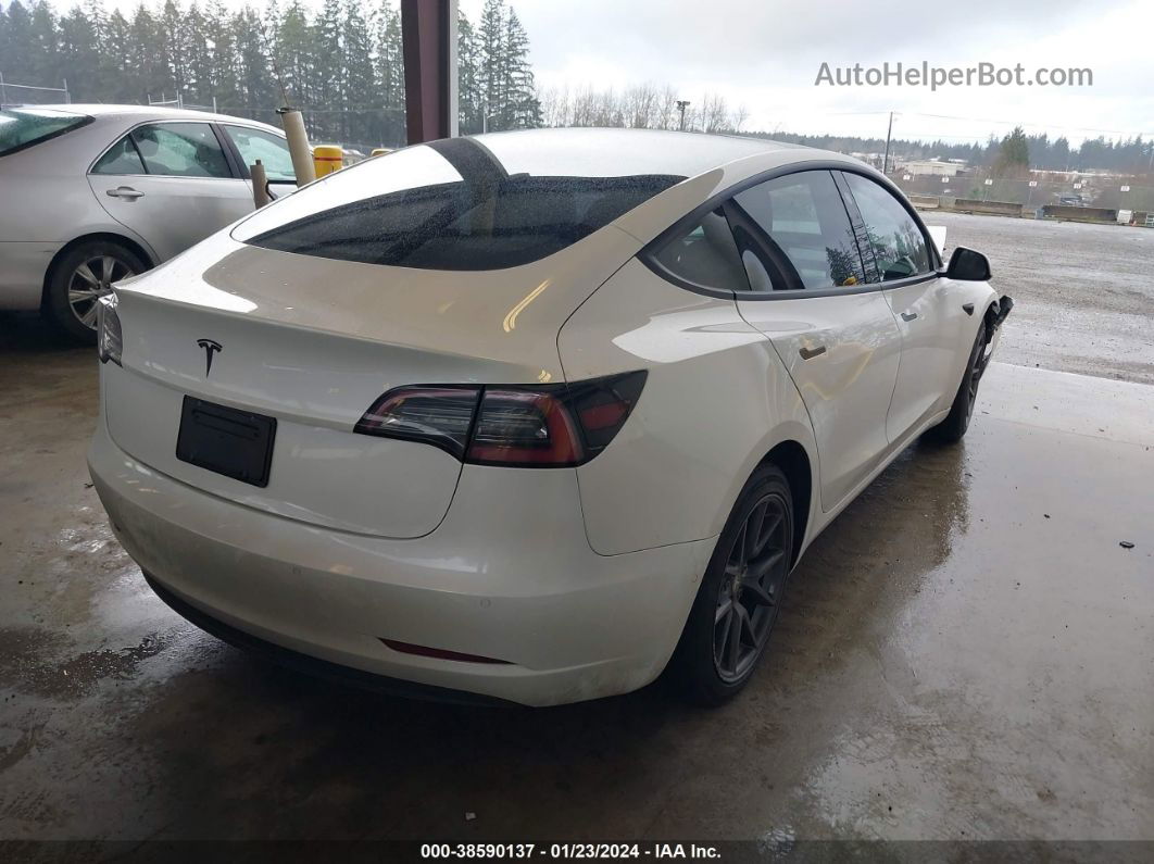 2021 Tesla Model 3 Standard Range Plus Rear-wheel Drive White vin: 5YJ3E1EA0MF928906