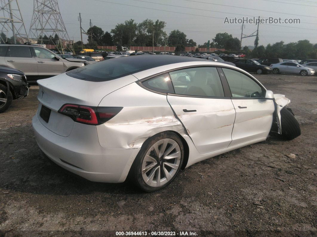 2021 Tesla Model 3 Standard Range Plus White vin: 5YJ3E1EA0MF978575