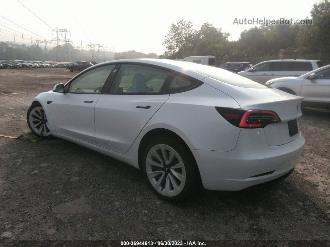 2021 Tesla Model 3 Standard Range Plus White vin: 5YJ3E1EA0MF978575