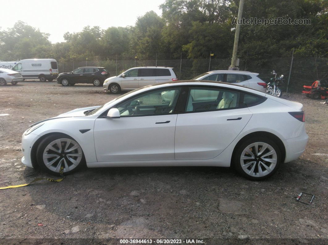 2021 Tesla Model 3 Standard Range Plus White vin: 5YJ3E1EA0MF978575