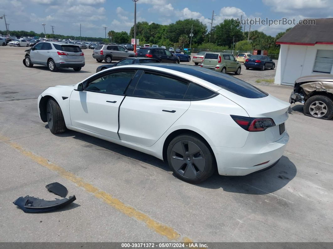 2021 Tesla Model 3 Standard Range Plus Rear-wheel Drive White vin: 5YJ3E1EA0MF987499