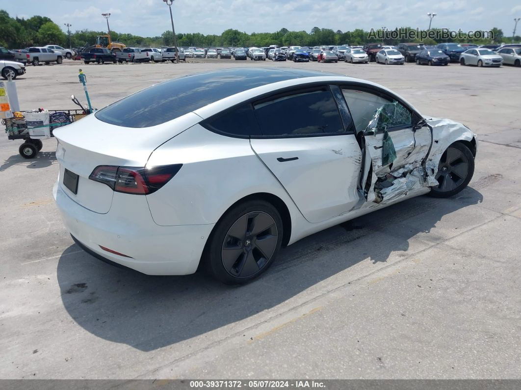 2021 Tesla Model 3 Standard Range Plus Rear-wheel Drive White vin: 5YJ3E1EA0MF987499