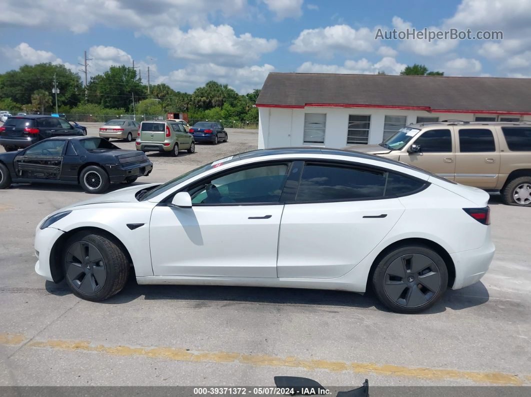 2021 Tesla Model 3 Standard Range Plus Rear-wheel Drive White vin: 5YJ3E1EA0MF987499