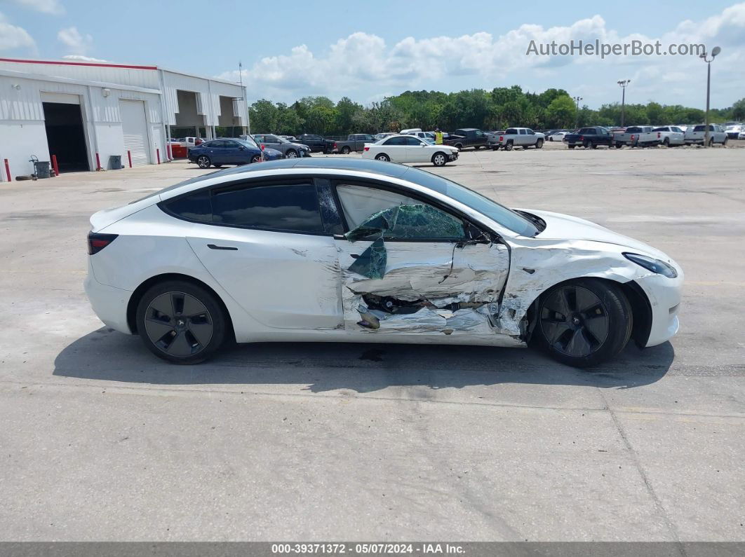 2021 Tesla Model 3 Standard Range Plus Rear-wheel Drive White vin: 5YJ3E1EA0MF987499