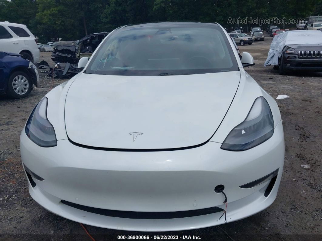 2021 Tesla Model 3 Standard Range Plus White vin: 5YJ3E1EA0MF988992