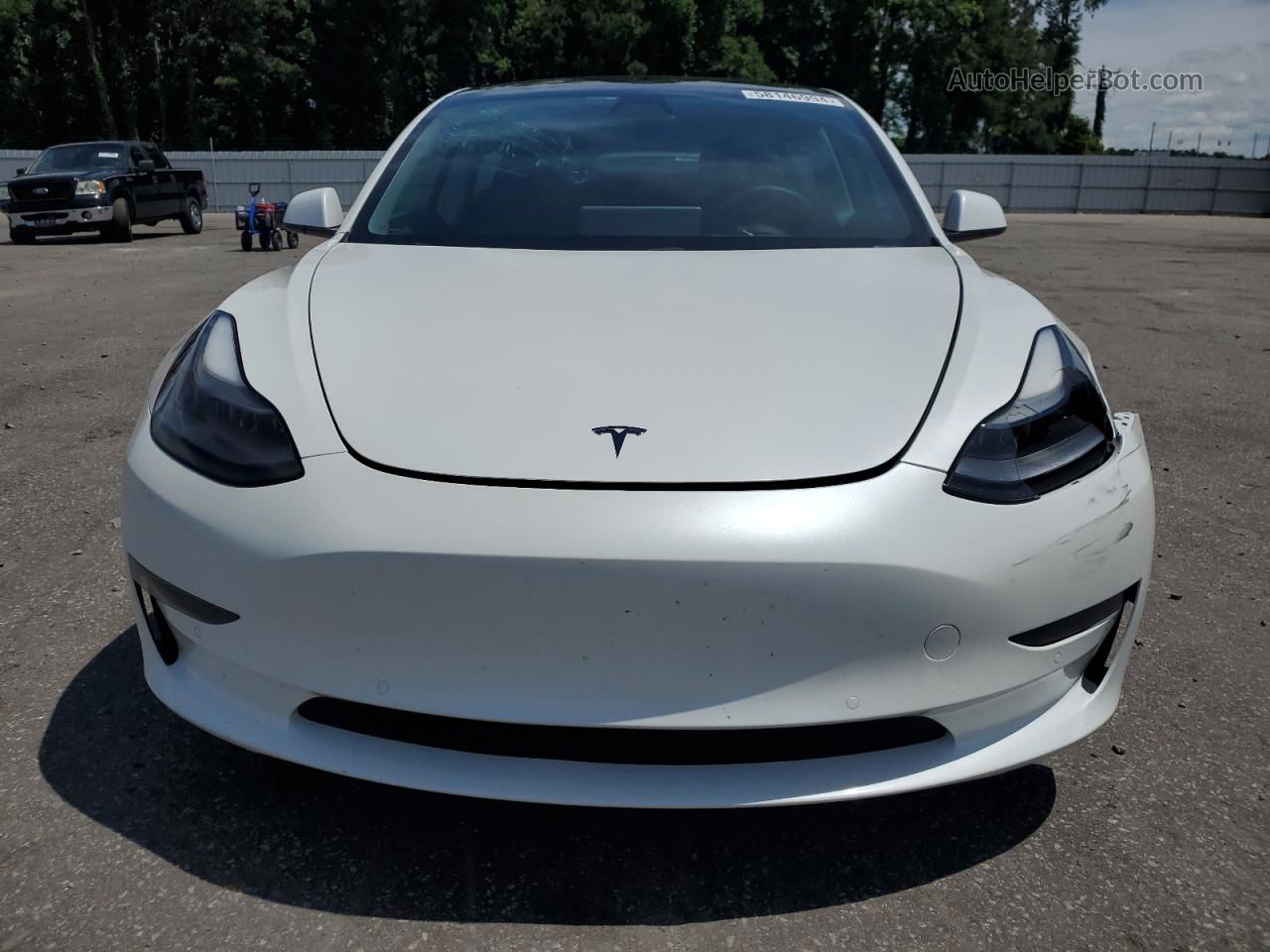 2021 Tesla Model 3  White vin: 5YJ3E1EA0MF996140