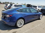 2022 Tesla Model 3  Blue vin: 5YJ3E1EA0NF191448