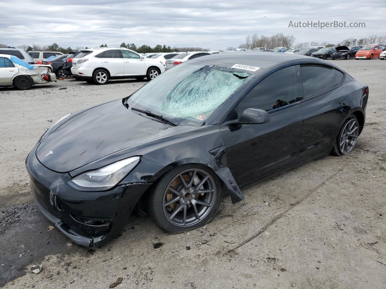 2022 Tesla Model 3  Black vin: 5YJ3E1EA0NF208006