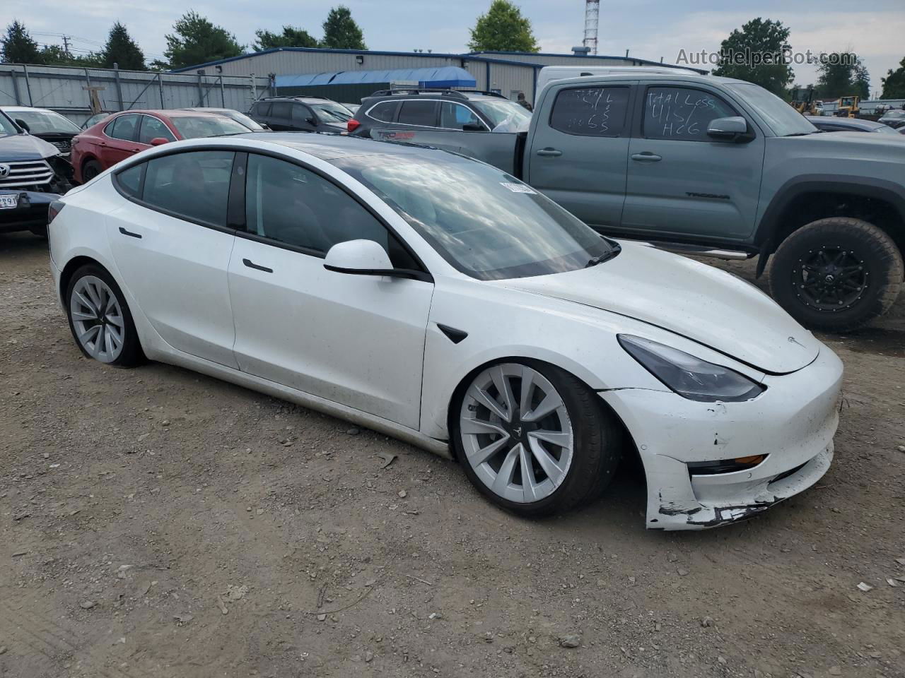 2022 Tesla Model 3  White vin: 5YJ3E1EA0NF337136