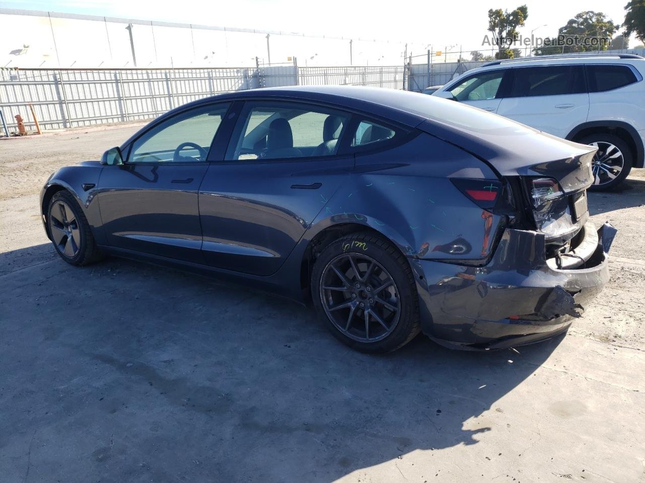 2022 Tesla Model 3  Gray vin: 5YJ3E1EA0NF369732