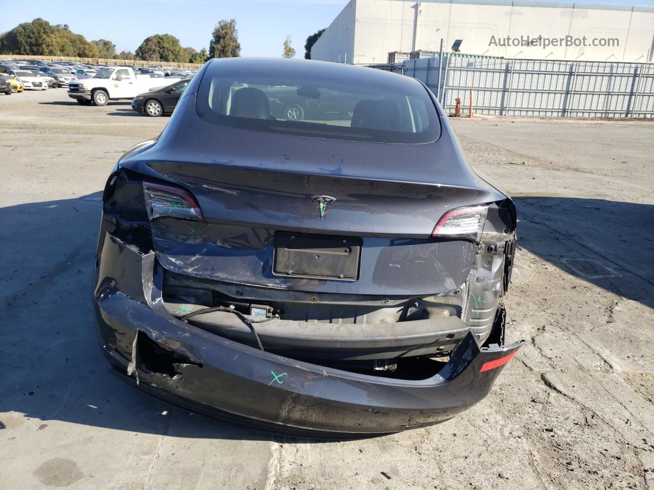 2022 Tesla Model 3  Gray vin: 5YJ3E1EA0NF369732