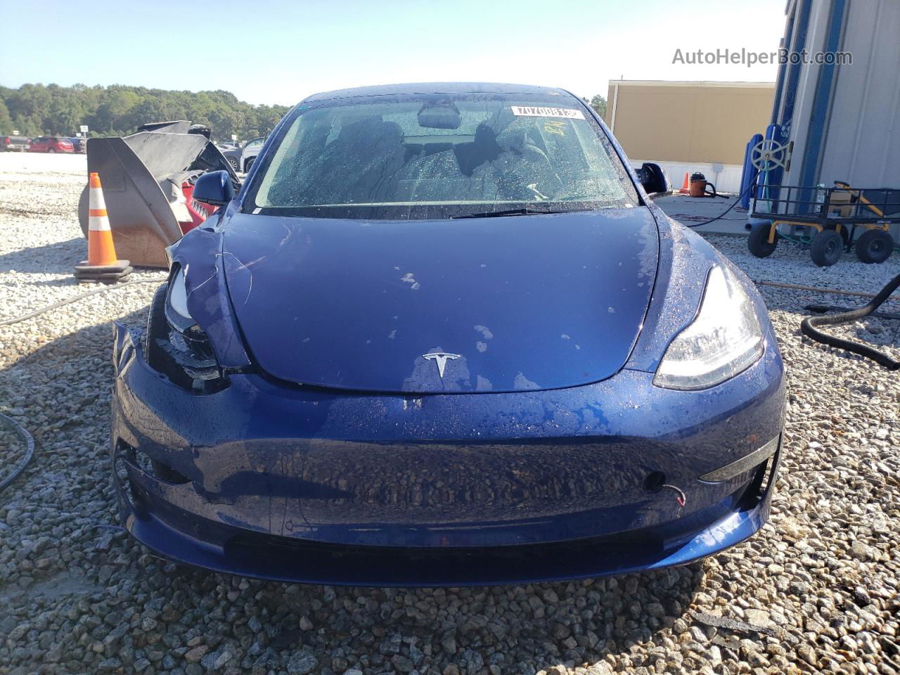 2022 Tesla Model 3  Blue vin: 5YJ3E1EA0NF371609