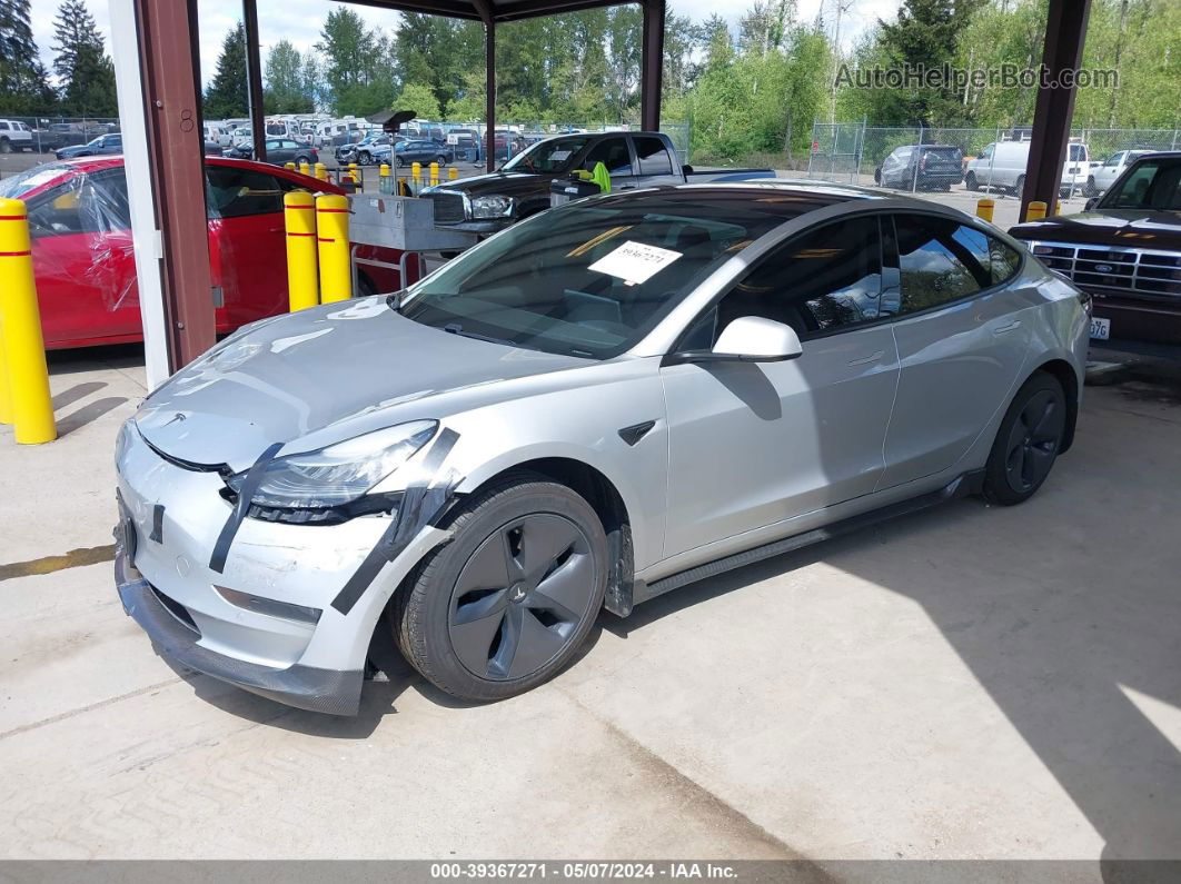 2018 Tesla Model 3 Long Range/mid Range Silver vin: 5YJ3E1EA1JF005278