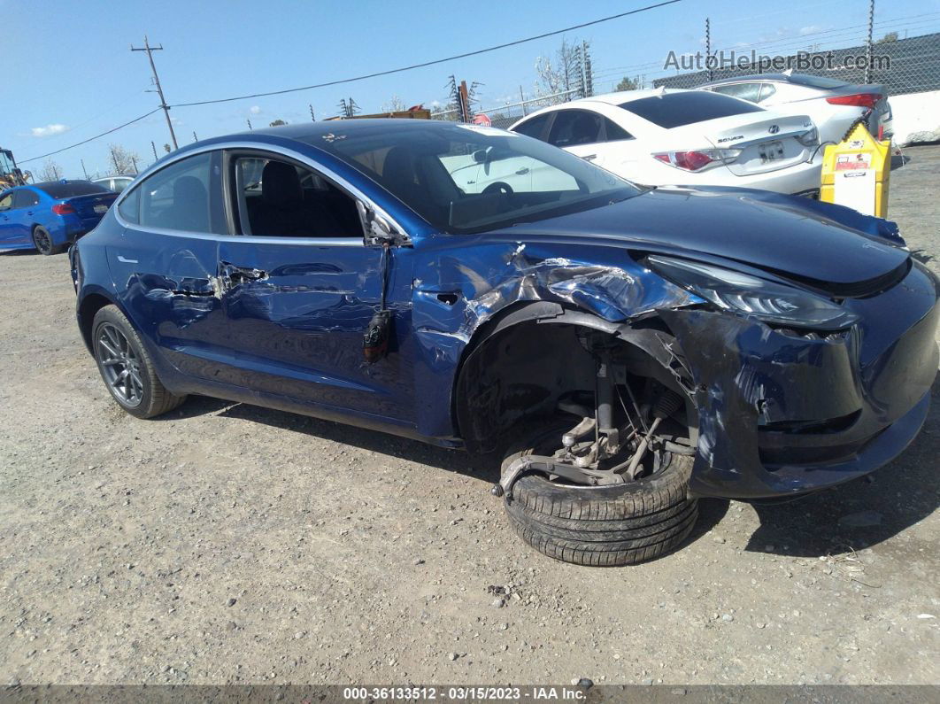 2018 Tesla Model 3 Range Battery Dark Blue vin: 5YJ3E1EA1JF009086