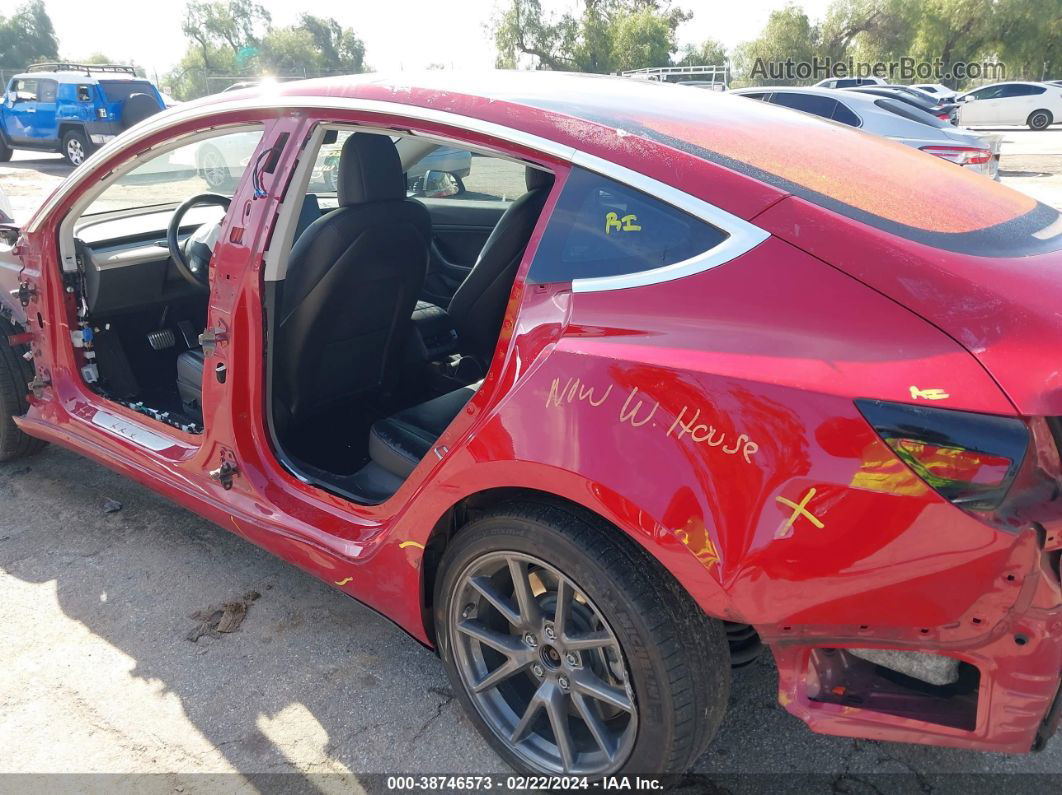 2018 Tesla Model 3 Long Range/mid Range Red vin: 5YJ3E1EA1JF010416