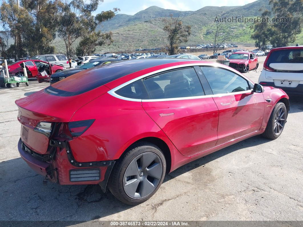 2018 Tesla Model 3 Long Range/mid Range Red vin: 5YJ3E1EA1JF010416