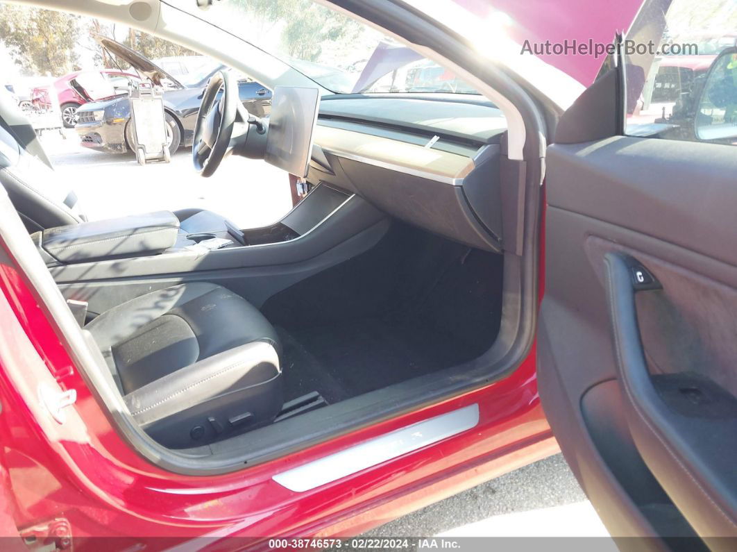 2018 Tesla Model 3 Long Range/mid Range Red vin: 5YJ3E1EA1JF010416