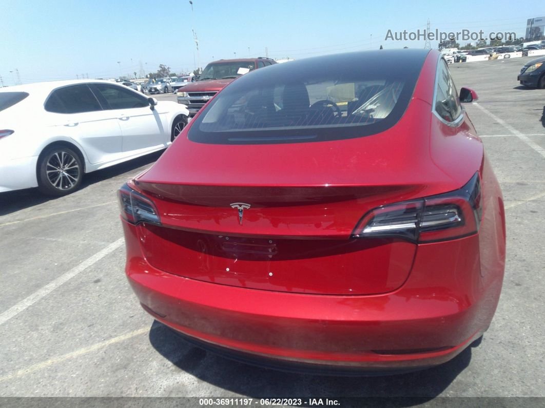 2018 Tesla Model 3 Range Battery Красный vin: 5YJ3E1EA1JF019262