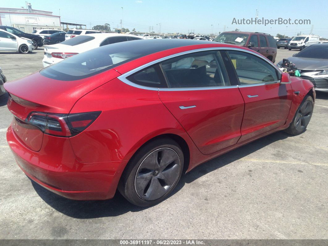 2018 Tesla Model 3 Range Battery Red vin: 5YJ3E1EA1JF019262