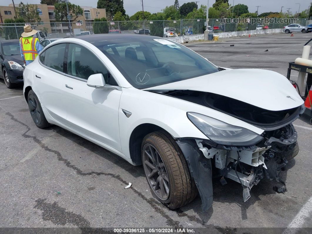 2018 Tesla Model 3 Long Range/mid Range White vin: 5YJ3E1EA1JF035347