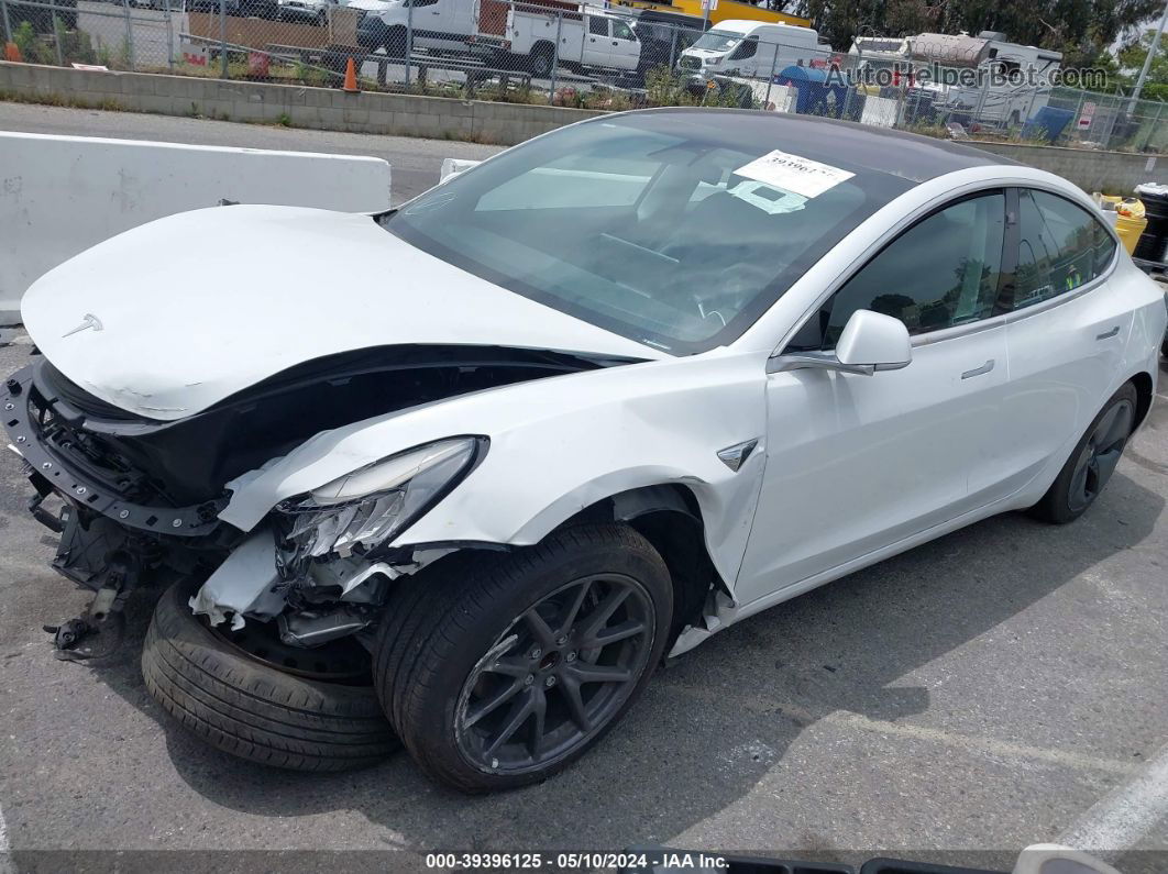 2018 Tesla Model 3 Long Range/mid Range White vin: 5YJ3E1EA1JF035347