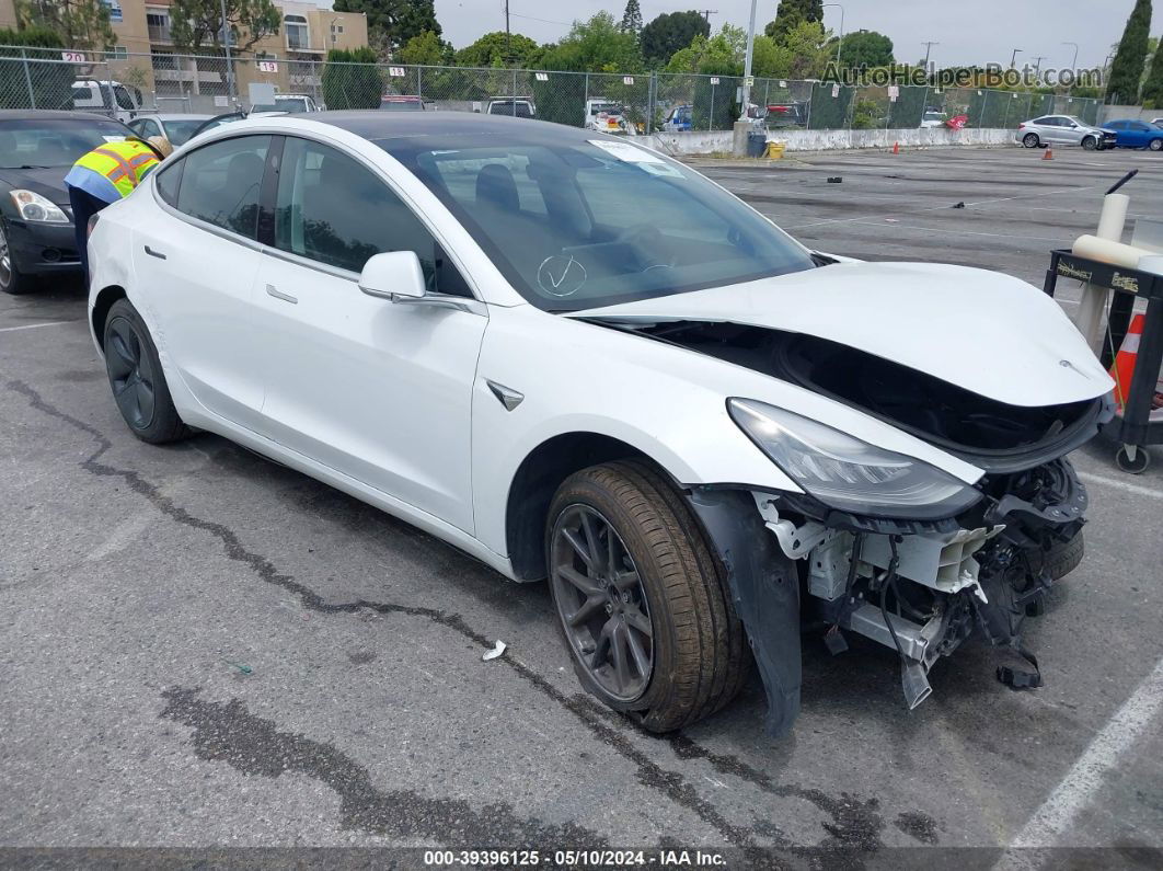 2018 Tesla Model 3 Long Range/mid Range White vin: 5YJ3E1EA1JF035347