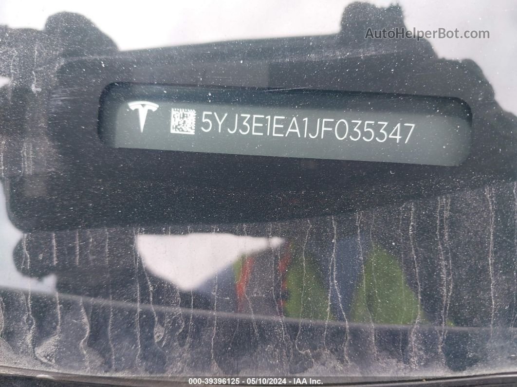 2018 Tesla Model 3 Long Range/mid Range White vin: 5YJ3E1EA1JF035347