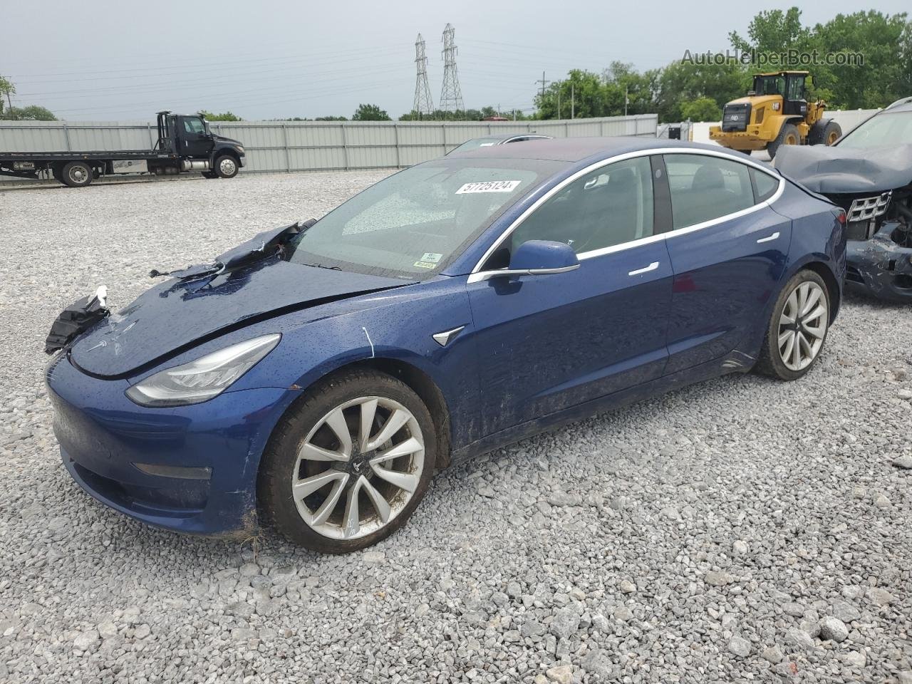 2018 Tesla Model 3  Blue vin: 5YJ3E1EA1JF035946
