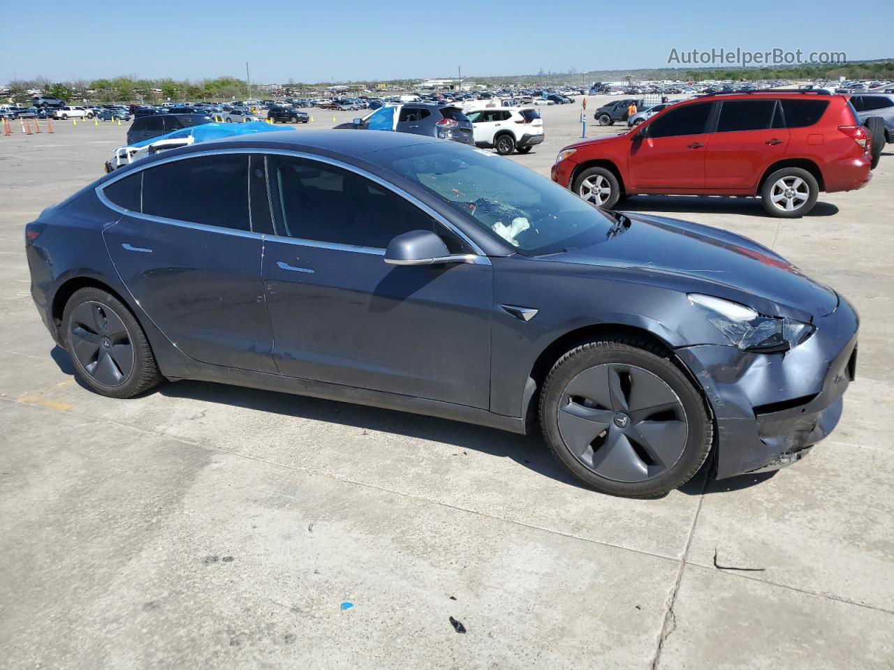 2018 Tesla Model 3  Gray vin: 5YJ3E1EA1JF036613