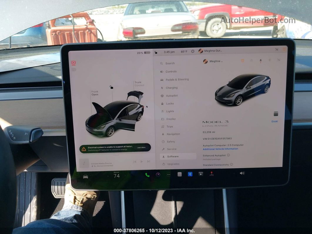 2018 Tesla Model 3 Range Battery Серый vin: 5YJ3E1EA1JF057963