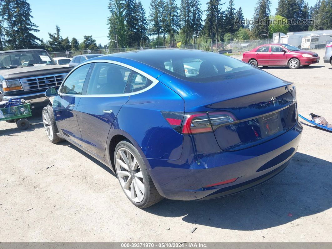 2018 Tesla Model 3 Long Range/mid Range Blue vin: 5YJ3E1EA1JF060068