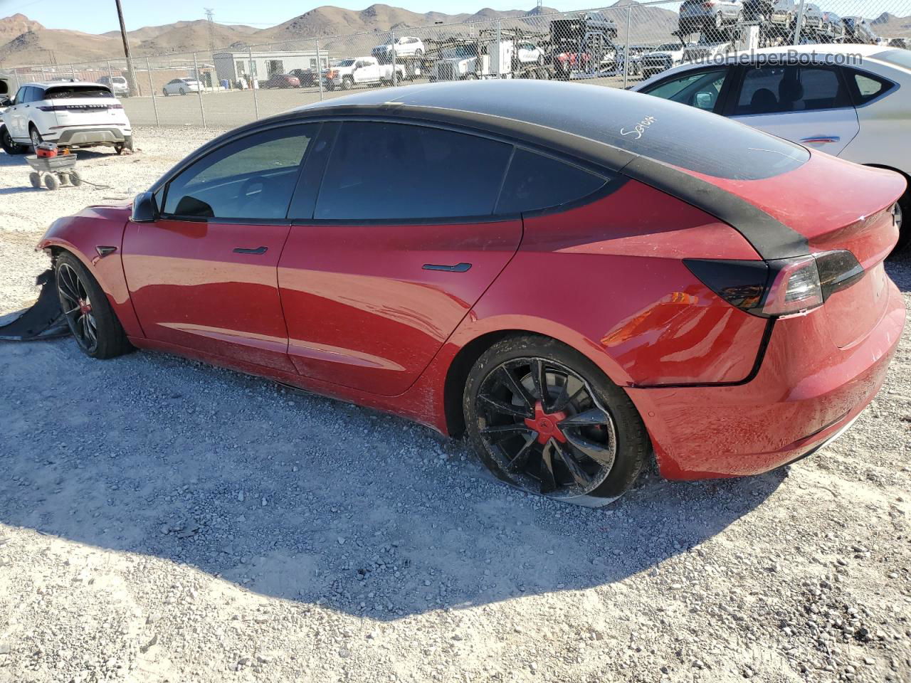 2018 Tesla Model 3  Burgundy vin: 5YJ3E1EA1JF061639