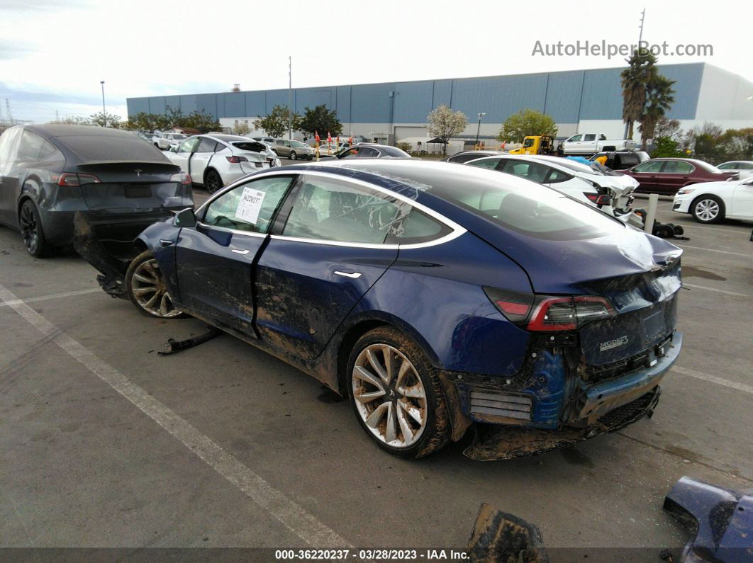 2018 Tesla Model 3 Blue vin: 5YJ3E1EA1JF108927