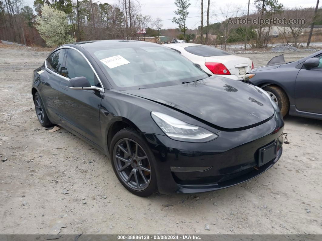 2018 Tesla Model 3 Long Range/mid Range Black vin: 5YJ3E1EA1JF155178