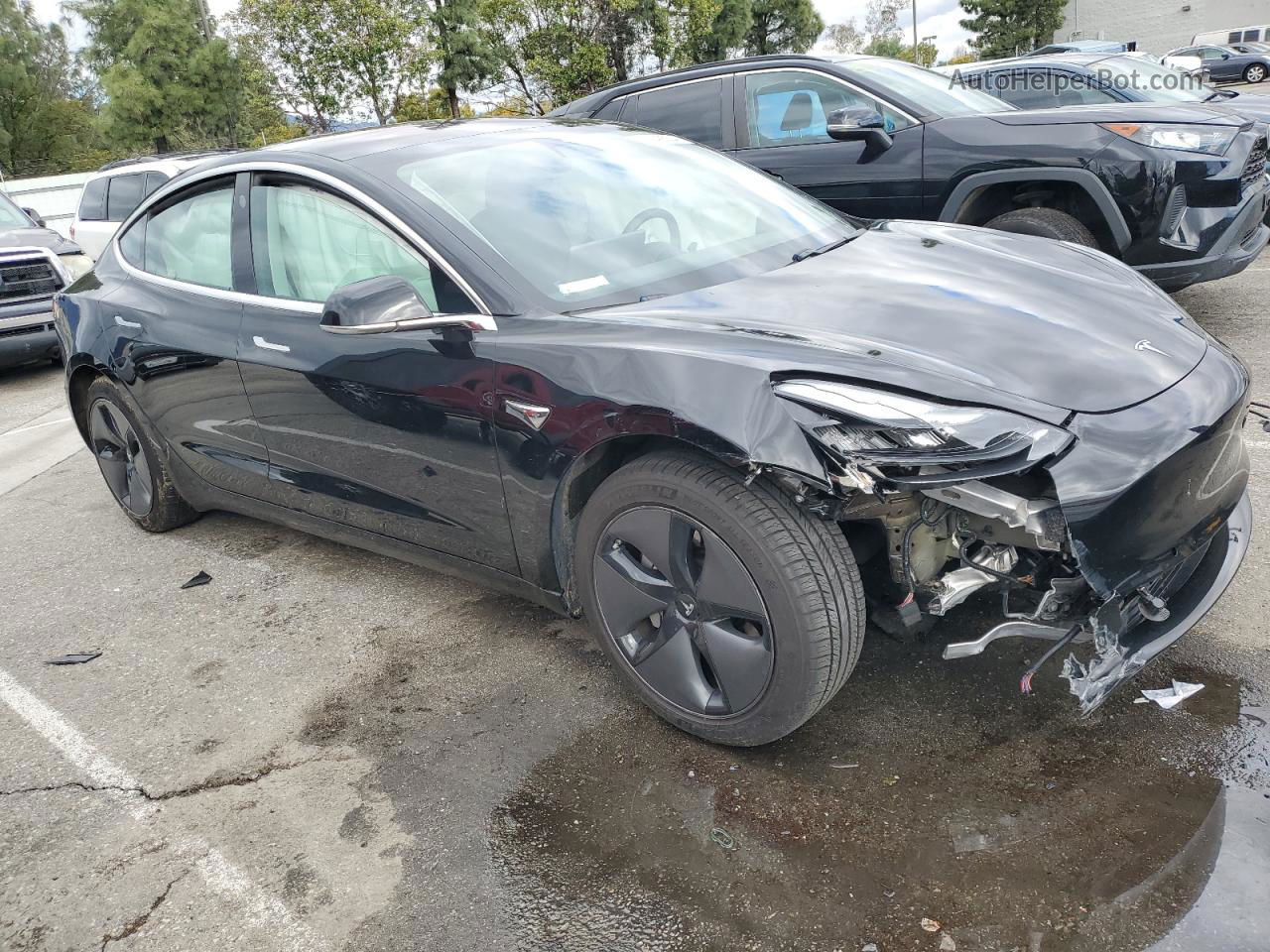 2019 Tesla Model 3  Черный vin: 5YJ3E1EA1KF296625