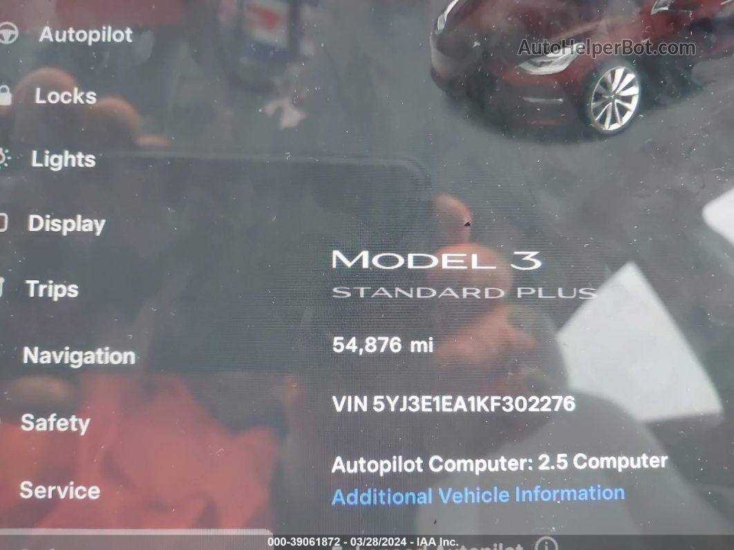 2019 Tesla Model 3 Long Range/mid Range/standard Range/standard Range Plus Black vin: 5YJ3E1EA1KF302276