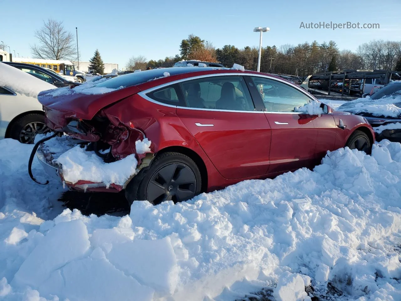 2019 Tesla Model 3  Красный vin: 5YJ3E1EA1KF308594