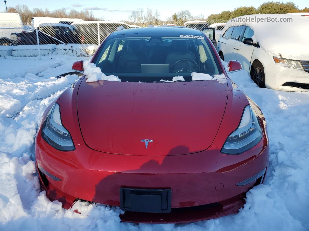 2019 Tesla Model 3  Red vin: 5YJ3E1EA1KF308594