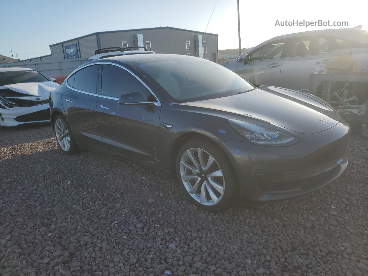 2019 Tesla Model 3  Silver vin: 5YJ3E1EA1KF345449