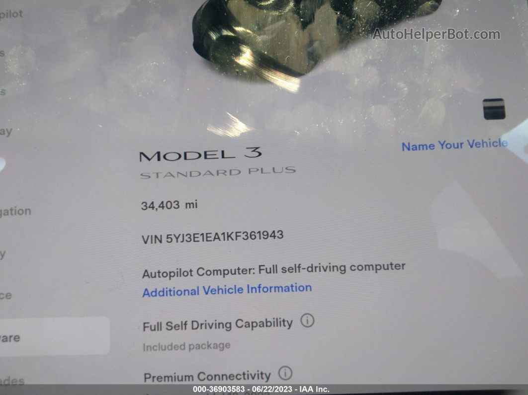 2019 Tesla Model 3 Range Black vin: 5YJ3E1EA1KF361943