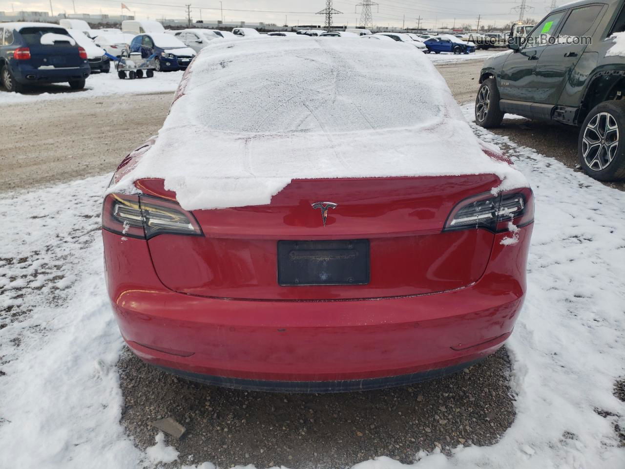 2019 Tesla Model 3  Red vin: 5YJ3E1EA1KF402765