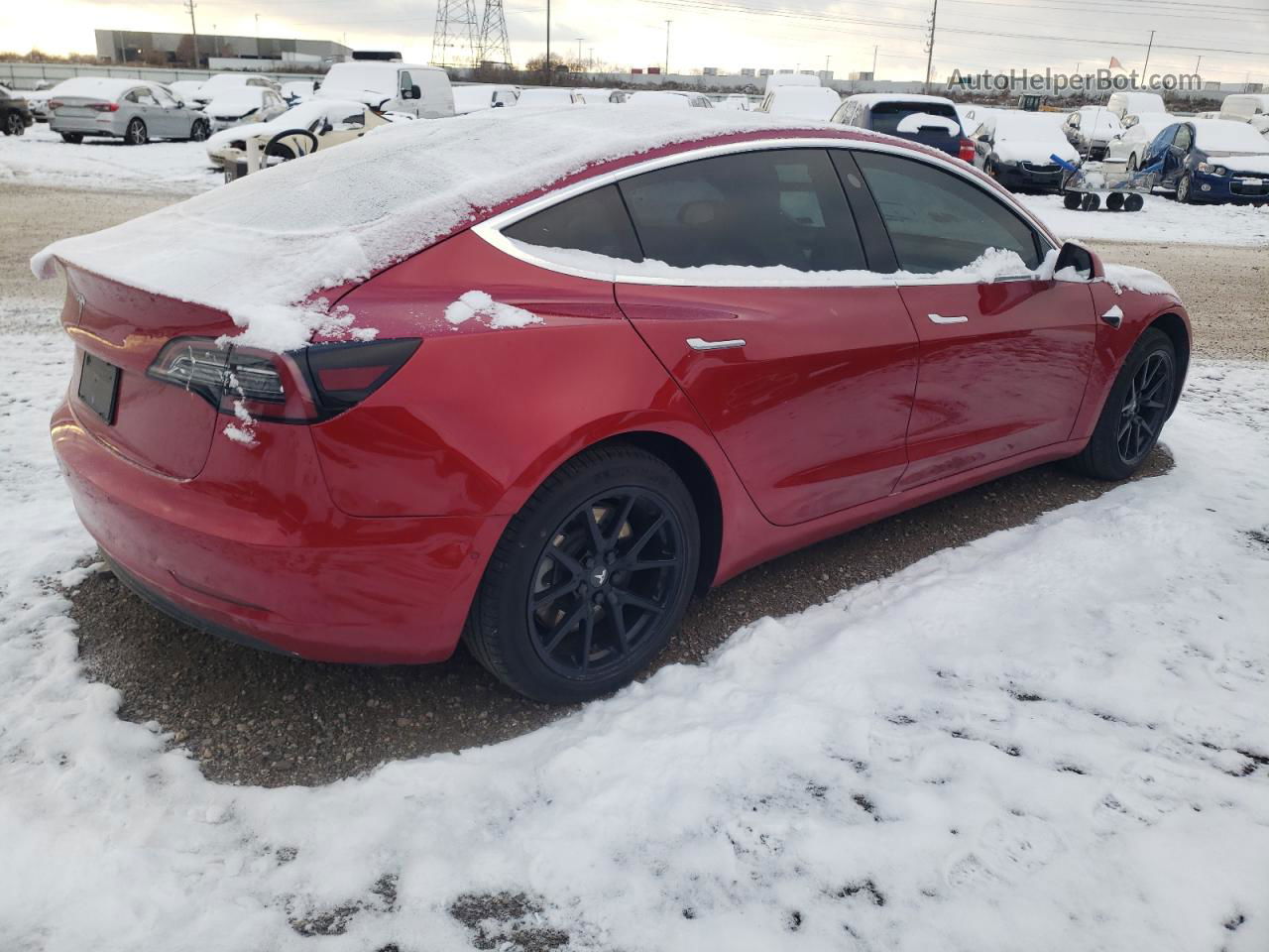 2019 Tesla Model 3  Red vin: 5YJ3E1EA1KF402765