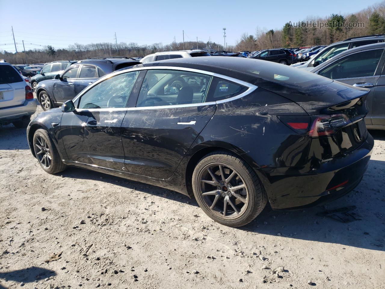 2019 Tesla Model 3  Black vin: 5YJ3E1EA1KF410624